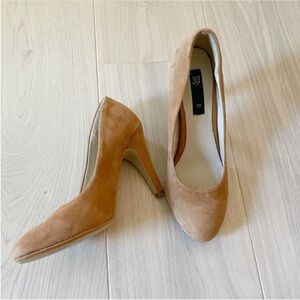 Mango genuine suede high heel pumps